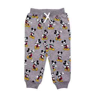 Disney Mickey Mouse Boys 2 Pack Pants for Toddlers and Little Kids
