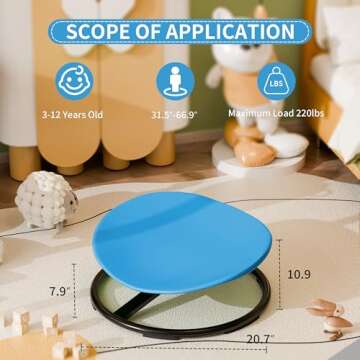 Pterying Spinning Chair for Autistic Kids, Autism Sensory Spinning Chair, Kids Sensory Swivel Chair,...