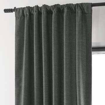 Stylish HPD Faux Linen Room Darkening Curtains 108"
