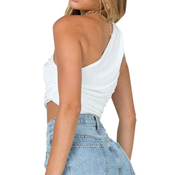 Stylish LYANER Women's Ruched Crop Top for Any Occasion