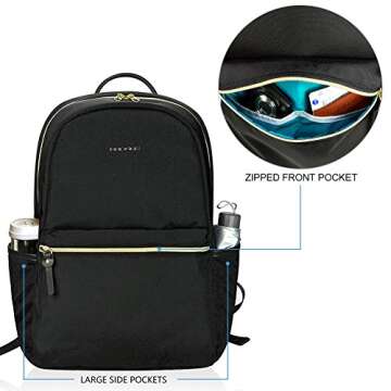 KROSER Laptop Backpack 15.6 Inch Fashion Backpack Water-Repellent Computer Backpack Laptop Bag Nylon...