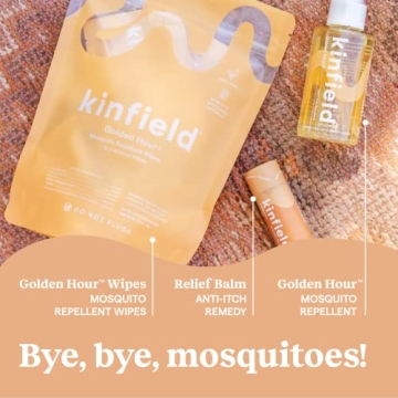 Kinfield Golden Hour Wipes - Natural Insect Repellent for All