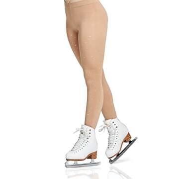 Mondor Rhinestones Skating Tights - Caramel 10-14