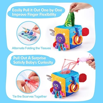 hahaland Baby Tissue Box Toy - Engaging Sensory Learning Toy