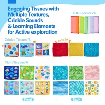 hahaland Baby Tissue Box Toy - Engaging Sensory Learning Toy