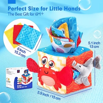 hahaland Baby Tissue Box Toy - Engaging Sensory Learning Toy