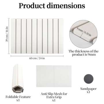 Stone Drying Mat for Kitchen Counter,24"(L)×16"(W) Dish Drying Mat,Fast Water-Absorbing, Environmen...