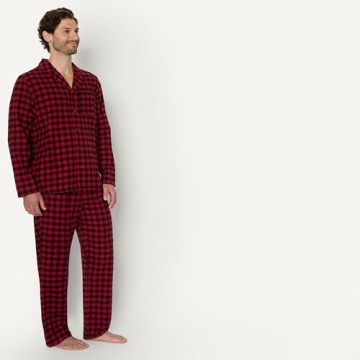 Amazon Essentials Men's Matching Holiday Family Pajama Sets, Classic Buffalo Check, X-Small