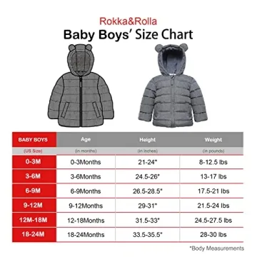 Rokka&Rolla Baby Puffer Jacket for Winter Comfort