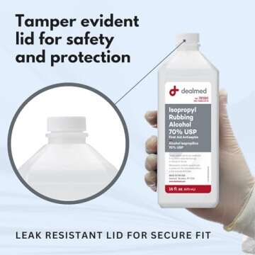 Dealmed Isopropyl Rubbing Alcohol 70% USP, First Aid Antiseptic, 16 fl. oz, (1 Pack)