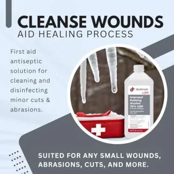 Dealmed Isopropyl Rubbing Alcohol 70% USP, First Aid Antiseptic, 16 fl. oz, (1 Pack)
