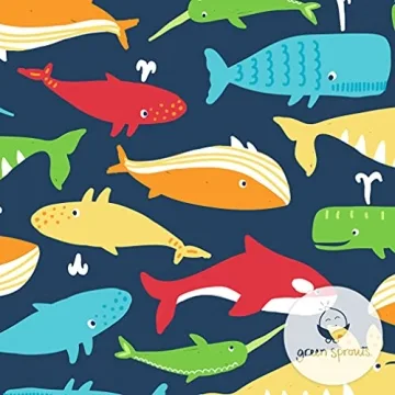 Eco-friendly Swim Diaper Navy Whale League for Infants
