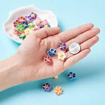 Vibrant KISSITTY 200-Piece Handmade Flower Beads