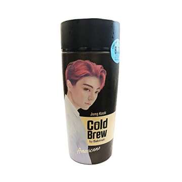BTS CARICATURE Limited Edition Cold Brew Coffee Bottle ARMY's Collectible Item 5 MEMBER (JUNGKOOK, JIMIN, JIN, SUGA, AND RM)