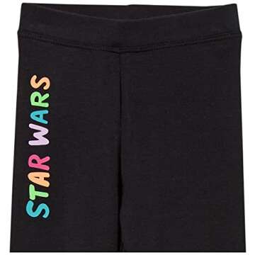 Amazon Essentials Disney | Marvel | Star Wars | Frozen | Princess Girls' Leggings, Pack of 4, Star Wars Child, X-Large