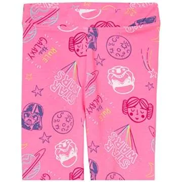 Amazon Essentials Disney | Marvel | Star Wars | Frozen | Princess Girls' Leggings, Pack of 4, Star Wars Child, X-Large