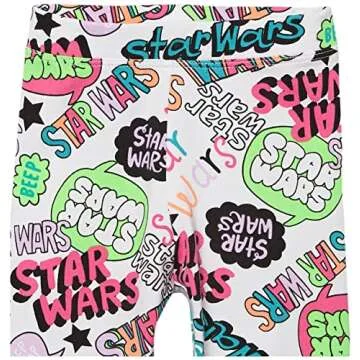 Amazon Essentials Disney | Marvel | Star Wars | Frozen | Princess Girls' Leggings, Pack of 4, Star Wars Child, X-Large