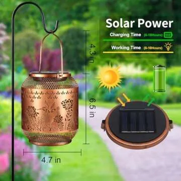 Hummingbird Solar Lanterns Outdoor Garden Decor Gift