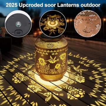 Hummingbird Solar Lanterns Outdoor Garden Decor Gift