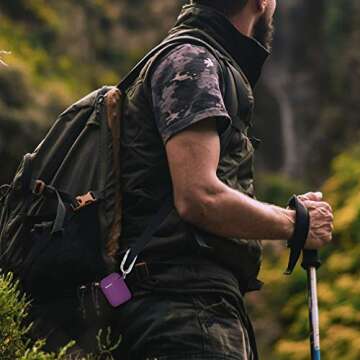 Hamile Cover Compatible with AirPods Case, Soft Silicone Protective Covers Skin (Front LED Visible) Designed for Airpod 2/ AirPod 1 Cases with Keychain Accessories, Women Girls Men Boys,Plum