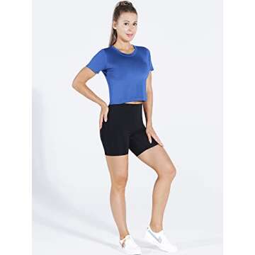 Stylish CADMUS Women's Dry Fit Crop Tops - 3 Piece Set