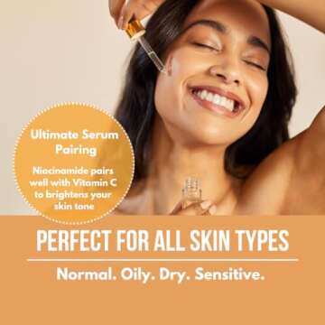 Masque Bar My Ingredients 10% Niacinamide Serum for Face +1% Zinc -Pore Reduction, Glowing Serum for Face, Evens Out Skin Tone, 5.7 pH -Hydrating Serum for All Skin Types -Paraben & Cruelty Free-30ml