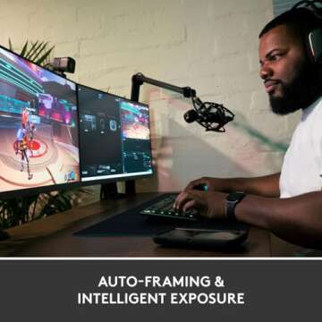 Logitech StreamCam Plus Webcam with Tripod Mount (Graphite), 1080p