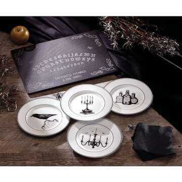 Lenox 891431 Vintage Halloween 4-Piece Dessert Plate Set, Halloween