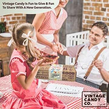 VINTAGE CANDY CO. RETRO CANDY GIFT BOX - Nostalgia Candies - Flashback Assorted Gift Basket - PERFEC...