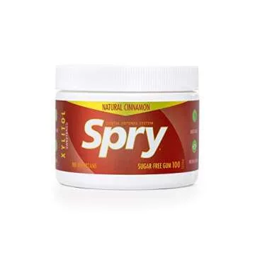 Spry Fresh Natural Xylitol Chewing Gum Dental Defense System Aspartame-Free Sugar Free Gum (Cinnamon...