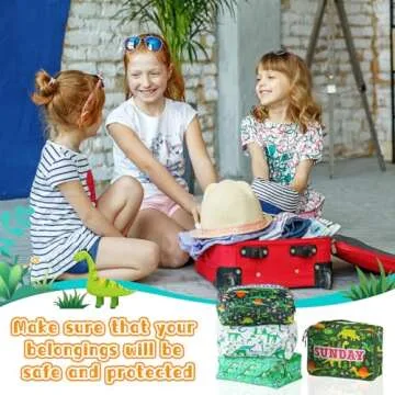 Paterr Dinosaur Packing Cubes for Kids - 7-Piece Set