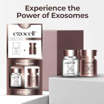 EXOCELL Exosomes for Skin Rejuvenation and Anti-Aging, 10 Billion Particles, 980K PPM, Korean Beauty Formula (X1 Exosomes + X2 HA Solution)