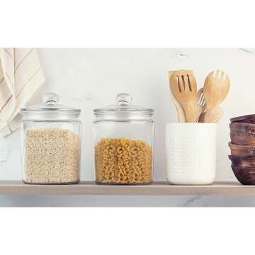 Glass Kitchen Jars - 1/2 Gallon Storage Set