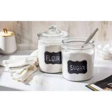 Glass Kitchen Jars - 1/2 Gallon Storage Set