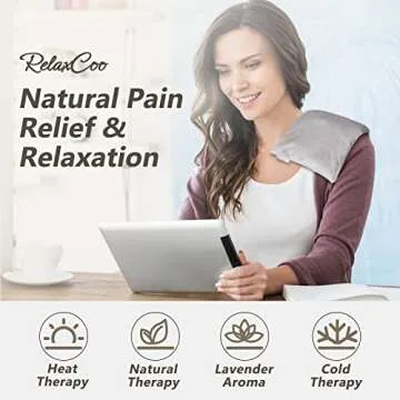 RelaxCoo Microwave Lavender Heating Pad for Pain Relief