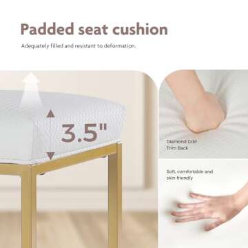 Stylish ALPHA HOME 24 Inch Bar Stools Set of 2