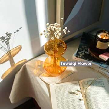 Natural - Dried - Flowers Brazilian Small Star Daisy Dried Decorative Mini Chamomile Bouquet for Wedding Floral Arrangements Home Decorations Valentine's Day Gifts (200 Stems) (White)