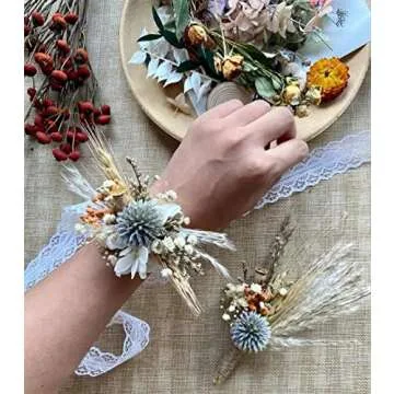 Natural - Dried - Flowers Brazilian Small Star Daisy Dried Decorative Mini Chamomile Bouquet for Wedding Floral Arrangements Home Decorations Valentine's Day Gifts (200 Stems) (White)