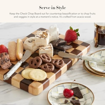 Stylish MACKENZIE-CHILDS Wooden Serving Board for Charcuterie