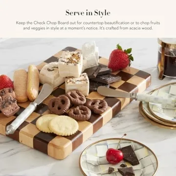 Stylish MACKENZIE-CHILDS Wooden Serving Board for Charcuterie