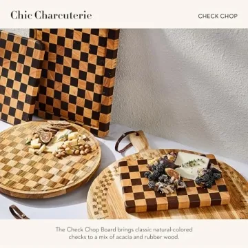 Stylish MACKENZIE-CHILDS Wooden Serving Board for Charcuterie