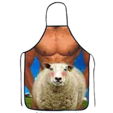 OYSRONG Funny Comics Cute Cartoon Kitchen Cooking Adult Apron (sheep)