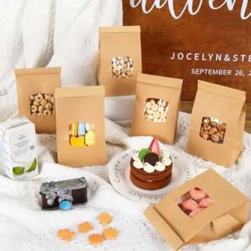 Moretoes 100pcs Small Bakery Bags for All Your Treats