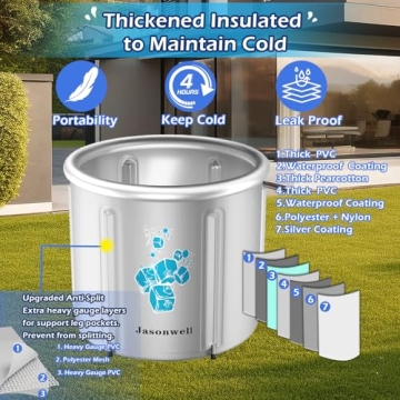 Jasonwell Ice Bath Tub for Athletes Cold Therapy Plunge Pool