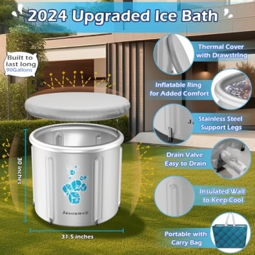 Jasonwell Ice Bath Tub for Athletes Cold Therapy Plunge Pool