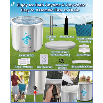 Jasonwell Ice Bath Tub for Athletes Cold Therapy Plunge Pool