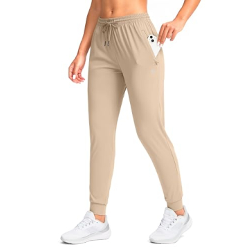 G Gradual Women's Joggers Pants with Zipper Pockets Tapered Running Sweatpants for Women Lounge, Jog...