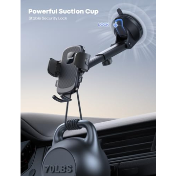 Lamicall Car Phone Holder with 360° Rotation and Suction Cup
