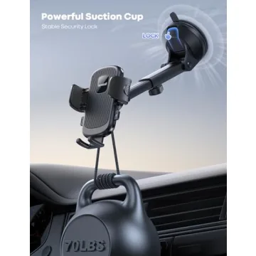 Lamicall Car Phone Holder with 360° Rotation and Suction Cup