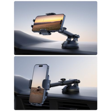 Lamicall Car Phone Holder with 360° Rotation and Suction Cup